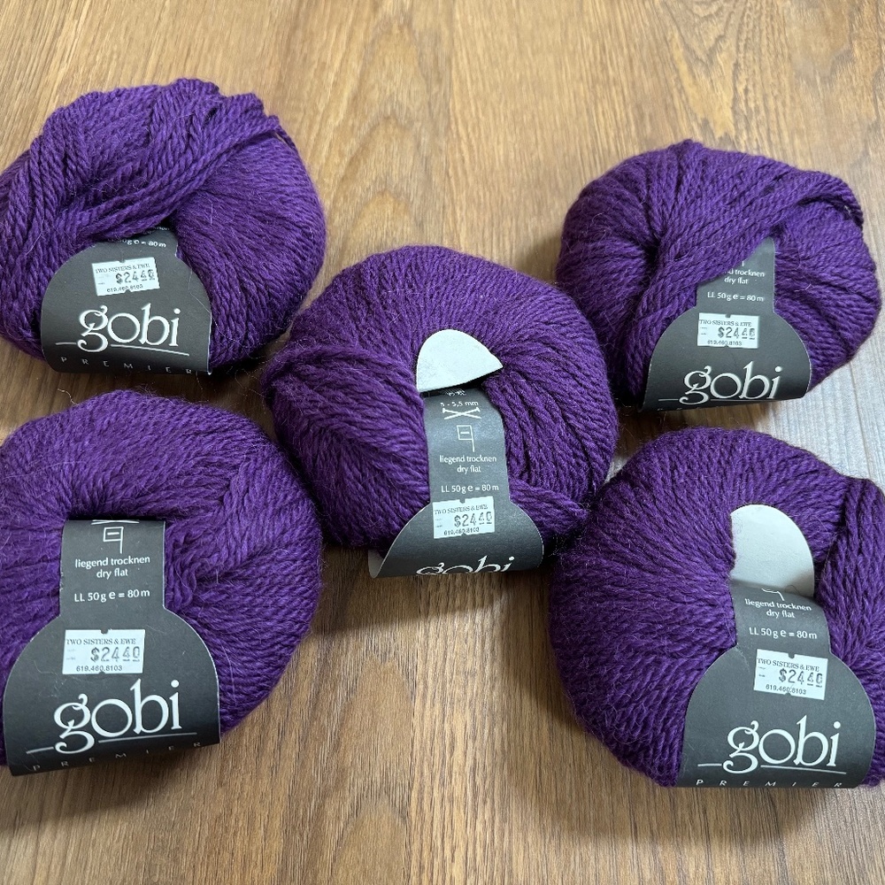 Yarn Destash! Gobi Yarn, 5 skeins